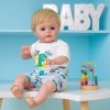 Poupées Reborn Garçon Aux Cheveux Blonds, 24 Pouces, 60 Cm, en Silicone Lesté, Qui Ont LAir De Vrais Bébés, Poupées Réaliste