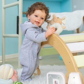 YIHANGG 55CM Garçon Poupée Reborn Corps Entier en Silicone Souple Poupée Bébé Reborn22 Pouces Imperméable à leau Toucher Rée