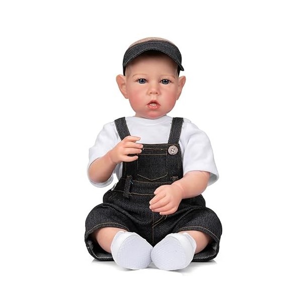 Poupées De Bébé Reborn De 20 Pouces, Faites À La Main en Vinyle Souple, avec Biberon, Poupée De Bébé Reborn Ressemble À Un Vr