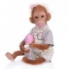 Reborn Baby Dolls 18 Pouces 45 cm Fait à la Main Nouveau-né Bébé Singe Fille Poupées Doux Silicone Vinyle Réaliste Reborn Pou