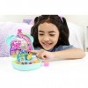 Polly Pocket Mini-Univers Coffret Anniversaire Chiot Avec 2 Mini-Figurines Et 14 Accessoires, Jouets De Voyage, Jouet Enfant,