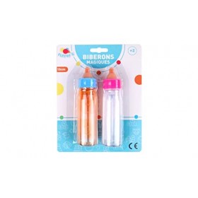 FLYPOPS - 2 Biberons Magiques - Jeu dImitation - 011595LIN - Multicolore - Plastique - Pouponner - Bibi - Jouet Enfant - Bé