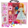 Yutoy Dressing Poupee - Armoire Poupées Set，avec Armoire Vetement，avec Poupee Princesse，Chaussures，Accessoires，Armoire Poupee