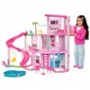 Barbie Coffret Maison De Poupée Mannequin Maison De Rêve, Design En Spirale Sur 3 Niveaux Et 10 Espaces De Vie, Avec Plus De 