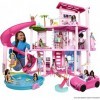 Barbie Coffret Maison De Poupée Mannequin Maison De Rêve, Design En Spirale Sur 3 Niveaux Et 10 Espaces De Vie, Avec Plus De 