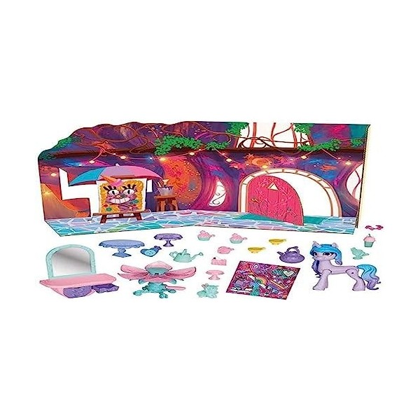 My Little Pony : Marquons Les Esprits, Izzy Moonbow Lheure du thé avec 20 Accessoires, dès 3 Ans