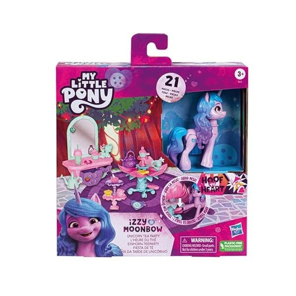 My Little Pony : Marquons Les Esprits, Izzy Moonbow Lheure du thé avec 20 Accessoires, dès 3 Ans