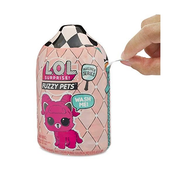 L.O.L. Surprise, Fuzzy Pets - Coffret 7 Surprises dont 1 Pets 6cm , pelage magique, Accessoires, Fonction Eau Surprise, Modèl