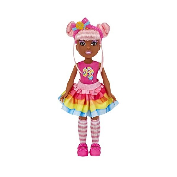 MGA Dream Bella Candy Petite Princesse - JAYLEN - Poupée de 14cm avec 1 étiquette à gratter & à sentir, de longs cheveux rose