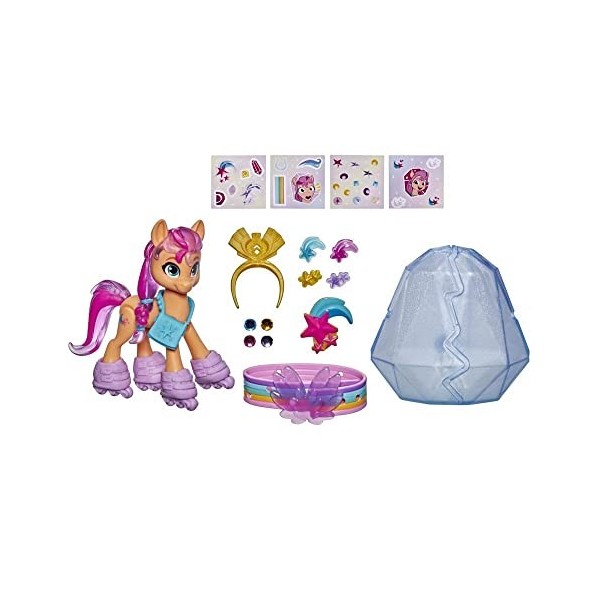 My Little Pony: A New Generation, Aventure de Cristal Sunny Starscout, Figurine de Poney Orange de 7,5 cm avec Surprises et B