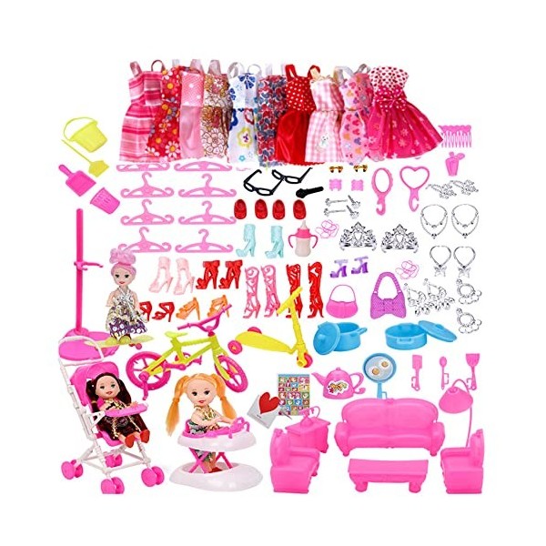 Poupée Accessoires Jouets Prop Kit de Robe de poupée pour Enfants Non Toxique Appliquer aux Enfants Kid Baby