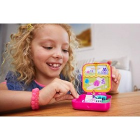 Polly Pocket Coffret Secret Le Château de Rêve de Lila avec mini-figurine, 3&nbsp;Surprises, accessoires et autocollants, jouet en