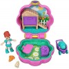 Polly Pocket Mini-Coffret rose Le Ballet de Lila avec 1 mini-figurine et accessoires barre horizontale, sac et coffre, jouet 