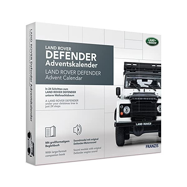 Franzis- Land Rover Defender Advent Calendar Adventskalender, 67155-4, Blanc, Taille Unique