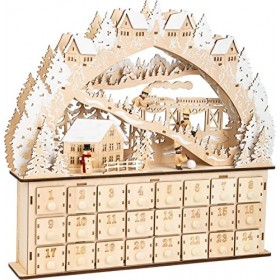 Small Foot Calendrier de lAvent en Bois avec LED - 11789