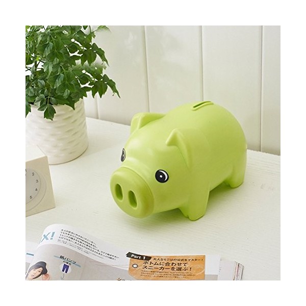 Vosarea Tirelire en Forme de Cochon pour Garçons et Filles - Cadeau d’anniversaire, Décoration de Chambre d’enfants - Vert