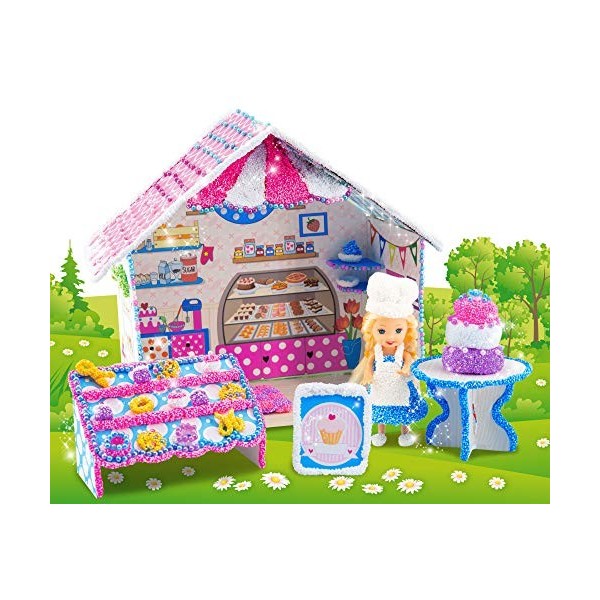 Lisciani Giochi 73467 IO Creo Poupée de Perles Le Cottage de la pâtisserie