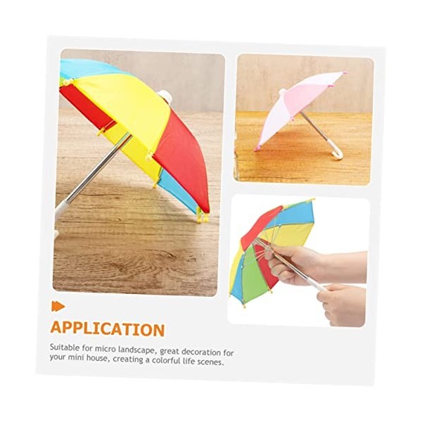 SHERCHPRY 2 Pièces Parasol Parapluie Maison De Poupée Ombrelle Miniature Faire Semblant De Jouer Au Parapluie Jouets Paraplui