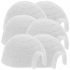 ABOOFAN Mini Igloo Jouets 6 Pièces Figurine Igloo Figurines De Maison De Glace Ensemble De Jeu Polaire Gâteau Topper Hiver Fé