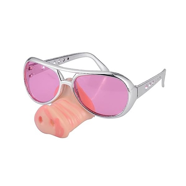 jojofuny Lunettes De Fête De Nouveauté Costumes De Fête Accessoires De Costume De Cochon Nez De Cochon Lunettes De Déguisemen