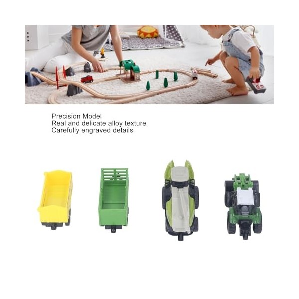 VBESTLIFE Ensemble de Jouets de Tracteur Agricole pour Enfants, avec Articulations Flexibles à échelle Réaliste, Ensemble de 