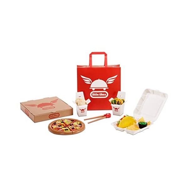 little tikes Premier Repas à emporter – Jouet fictif réaliste avec + de 200 Accessoires Dont des Tacos, Pizza, Noodles & + -E