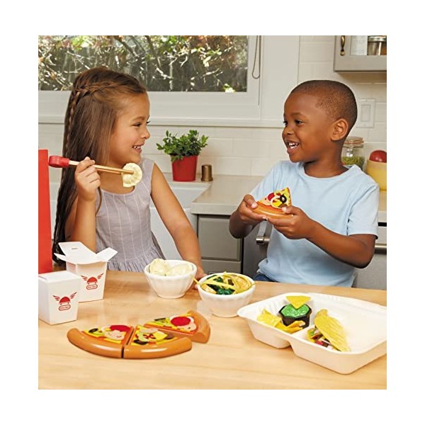 little tikes Premier Repas à emporter – Jouet fictif réaliste avec + de 200 Accessoires Dont des Tacos, Pizza, Noodles & + -E