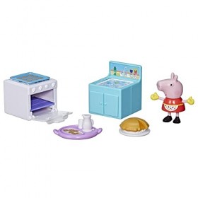 Peppa Pig Pig Peppas Club Peppa Aime la pâtisserie, Jouet préscolaire thématique avec 1 Figurine et 5 Accessoires, pour Enfa
