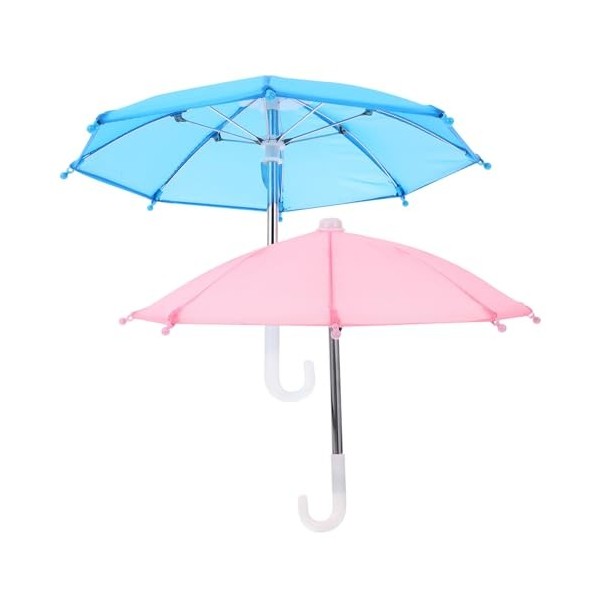 Didiseaon 2 Pièces Mini Parapluie De Poupée 1:12 Maison De Poupée Miniature Parapluie Mini Parapluie en Tissu Maison De Poupé