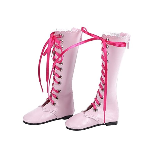 Vakitar 60 cm poupée à Lacets Bottes Filles Enfant Exquis poupée Bottes Chaussures Enfants Jouet Accessoire, pour la Maison R