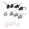 Cutefly Lot de 12 Souris artificielles en Plastique