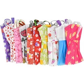 Miotlsy 80 Vêtement & Accessoires de Poupée 20 Robes Chics + 60 Accessoires 10 Chaussures + 6 Colliers + 6 Couronnes pour P