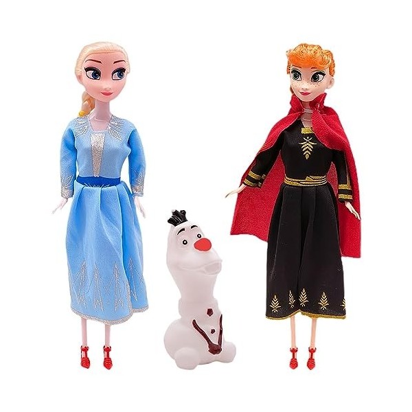 ZGCXRTO 3pcs Poupée Reine des Neiges, Neige et Glace Poupée Princesse, Princesse des Glaces Doll Set for Kids 3 and Up