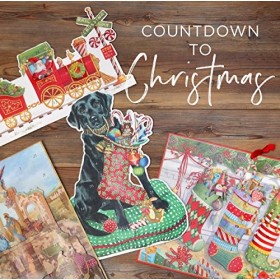 Caspari Calendrier de lavant Train du Père Noël