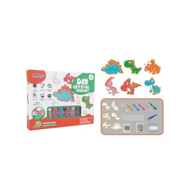 COSSIKA Painting Kits Bricolage Cristal Pendentif fenêtre Art Artisanat Kits Peinture pour Enfants interactif fête de noël Fo