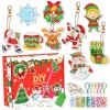 COSSIKA DIY Crafts Porte-clés de Noël à Faire soi-même, Kits dartisanat dart, Peinture Diamant Brillante pour Enfants, Four