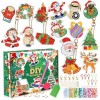 COSSIKA DIY Crafts Porte-clés de Noël à Faire soi-même, Kits dartisanat dart, Peinture Diamant Brillante pour Enfants, Four