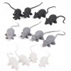 Cutefly Lot de 12 Souris artificielles en Plastique