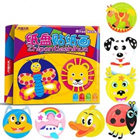 COSSIKA Paper Crafts 1 Ensemble dassiettes en Papier, kit dart, Assiettes en Papier, Bricolage, Artisanat, Projet de Fourni