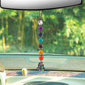 Ruiqas Reiki Guérison Pierres Précieuses avec Gland Costume Fenêtre De Voiture Décoratif pour Méditation Spirituelle