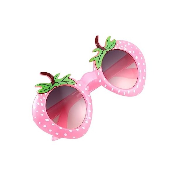 ifundom 2 Pièces Fraise Lunettes Nouveauté Partie Lunettes Coctail Lunettes Lunettes De Soleil Hawaïennes Pour Rose Drôle Lun