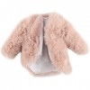 ABchat Doll Clothes Winter Coat Plush Warm Jacket Soft Top Long Sleeve Outfit Accessories for 29cm Doll Pink Playsets