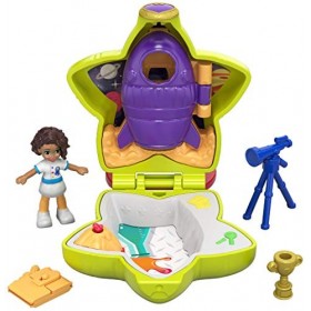 Polly Pocket Mini-Coffret Shani et Capitaine Trouillard avec mini-figurine, accessoires, jouet enfant, GFM52