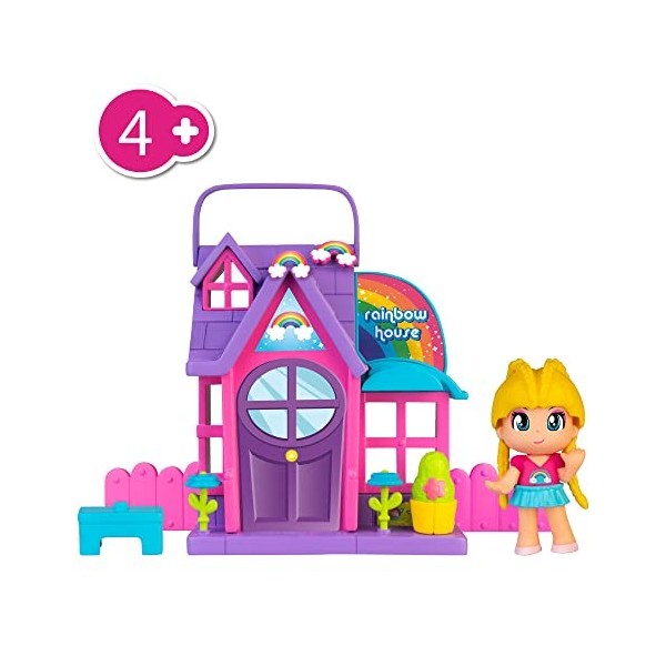 PINYPON, Maison, Modèle Arc-en-Ciel, 1 Figurine Exclusive et des Accessoires, Jouets pour Enfants à partir de 3 Ans, PNY262, 