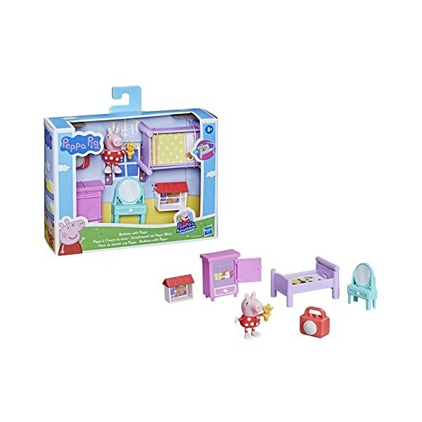 Peppa Pig Peppas Adventures Pack Peppa à lheure du Dodo avec Figurine de 7,5 cm et 5 Accessoires