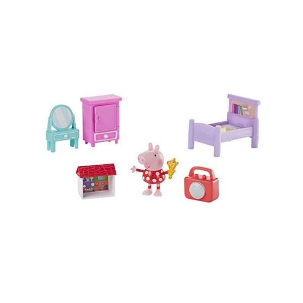 Peppa Pig Peppas Adventures Pack Peppa à lheure du Dodo avec Figurine de 7,5 cm et 5 Accessoires