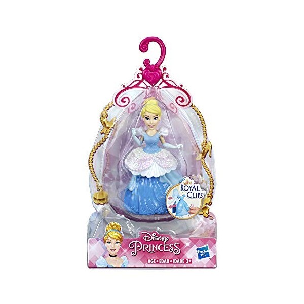 Disney Cinderella Collectible Doll With One-clip Dress, Royal Clips Fashion Toy Multicolor 