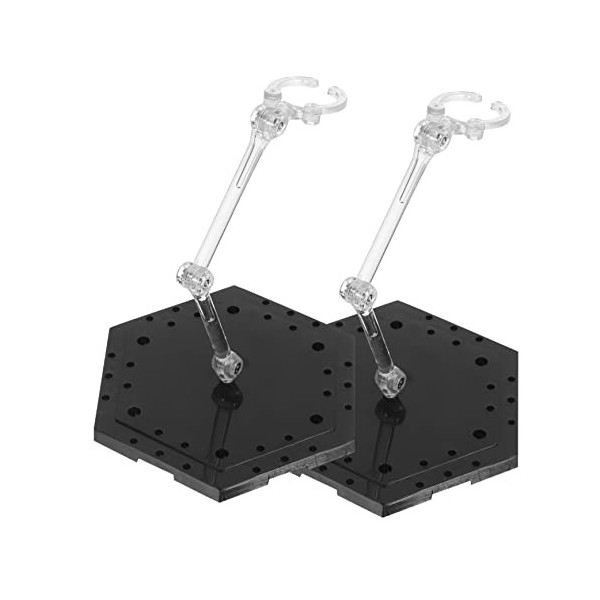 ibasenice 2 Pièces Présentoir De Modèle De Figurine daction Stand Dours Support De Figurine De Poupée Bases De Figurines Acc