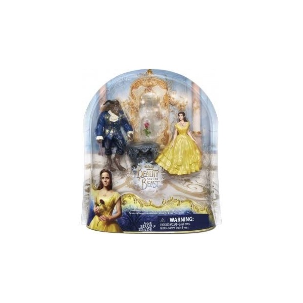Coffret la Belle et la bête et la Rose enchantée - Set 2 poupées Mannequin + Accessoires + 1 Carte Offerte