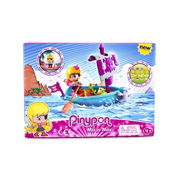 Pinypon - Bateau Pirate + 1 Figurine Famosa 700014203 , Multicouleur